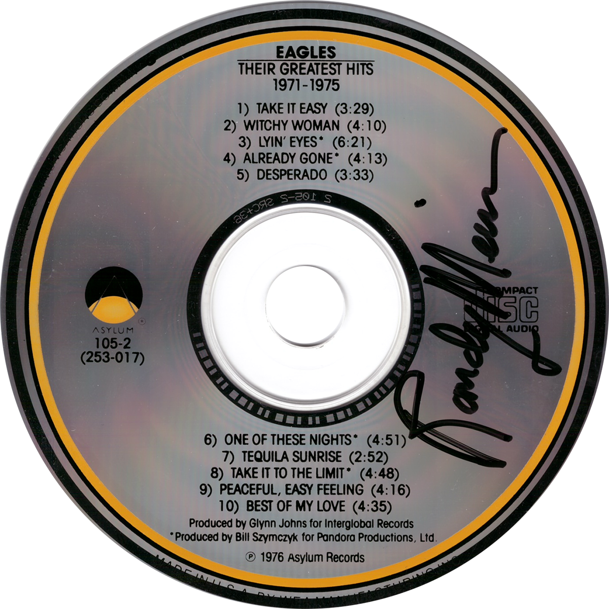 Randy Meisner CD - Eagles: Their Greateset Hits 1971-1975 Randy Meisner CD - Eagles: Their Greateset Hits 1971-1975