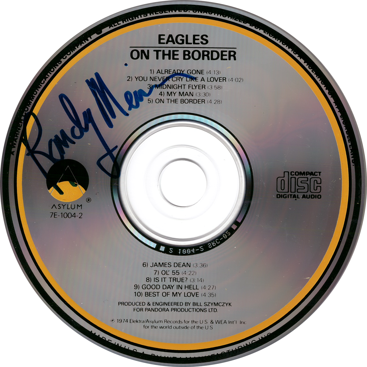 Randy Meisner CD - On The Border Randy Meisner CD - On The Border