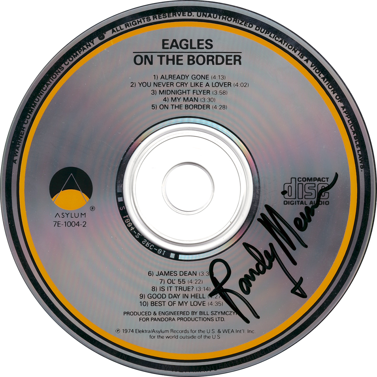 Randy Meisner CD - On The Border Randy Meisner CD - On The Border