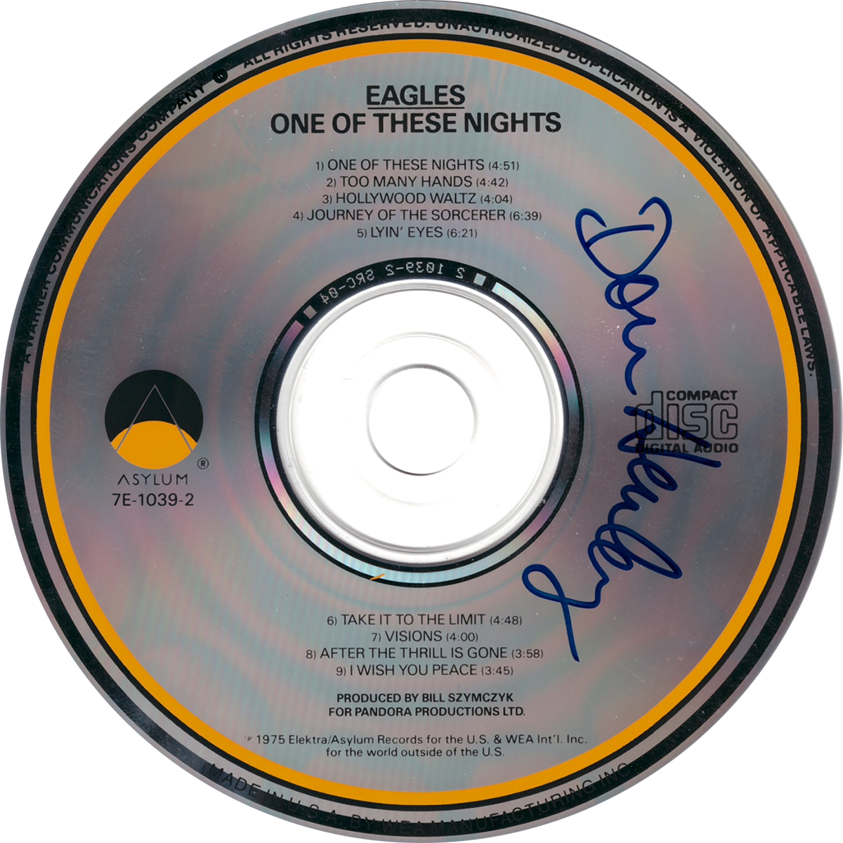 Don Henley CD - One of These Nights Don Henley CD - One of These Nights