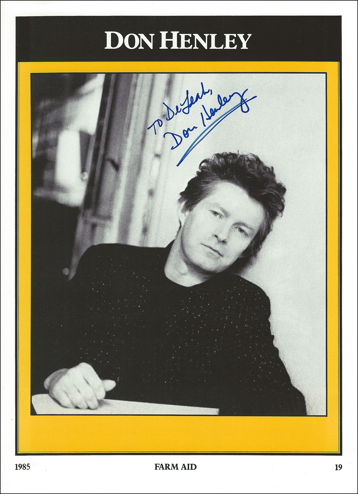 Don Henley - Farm Aid Inner #2 Don Henley - Farm Aid Inner #2