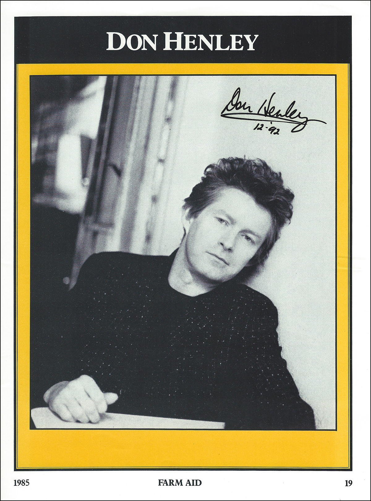 Don Henley - Farm Aid Inner #4 Don Henley - Farm Aid Inner #4